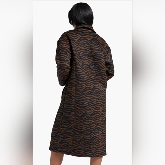 NEW Zebra Cocoon Coat size M - Picture 7 of 9